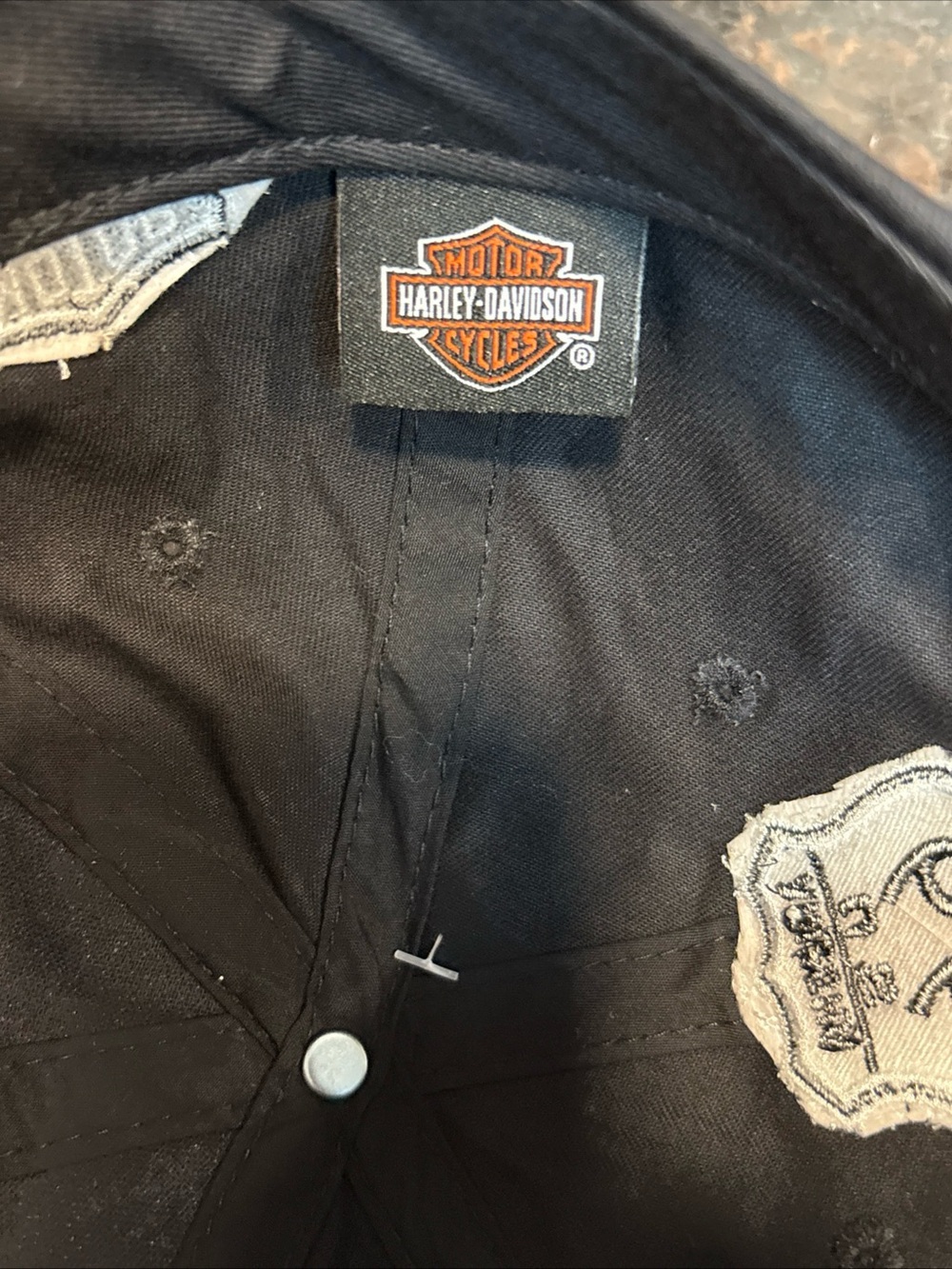 Harley-Davidson Black Baseball Cap with Pink Mother Road Embroidery - Picture 7 of 7